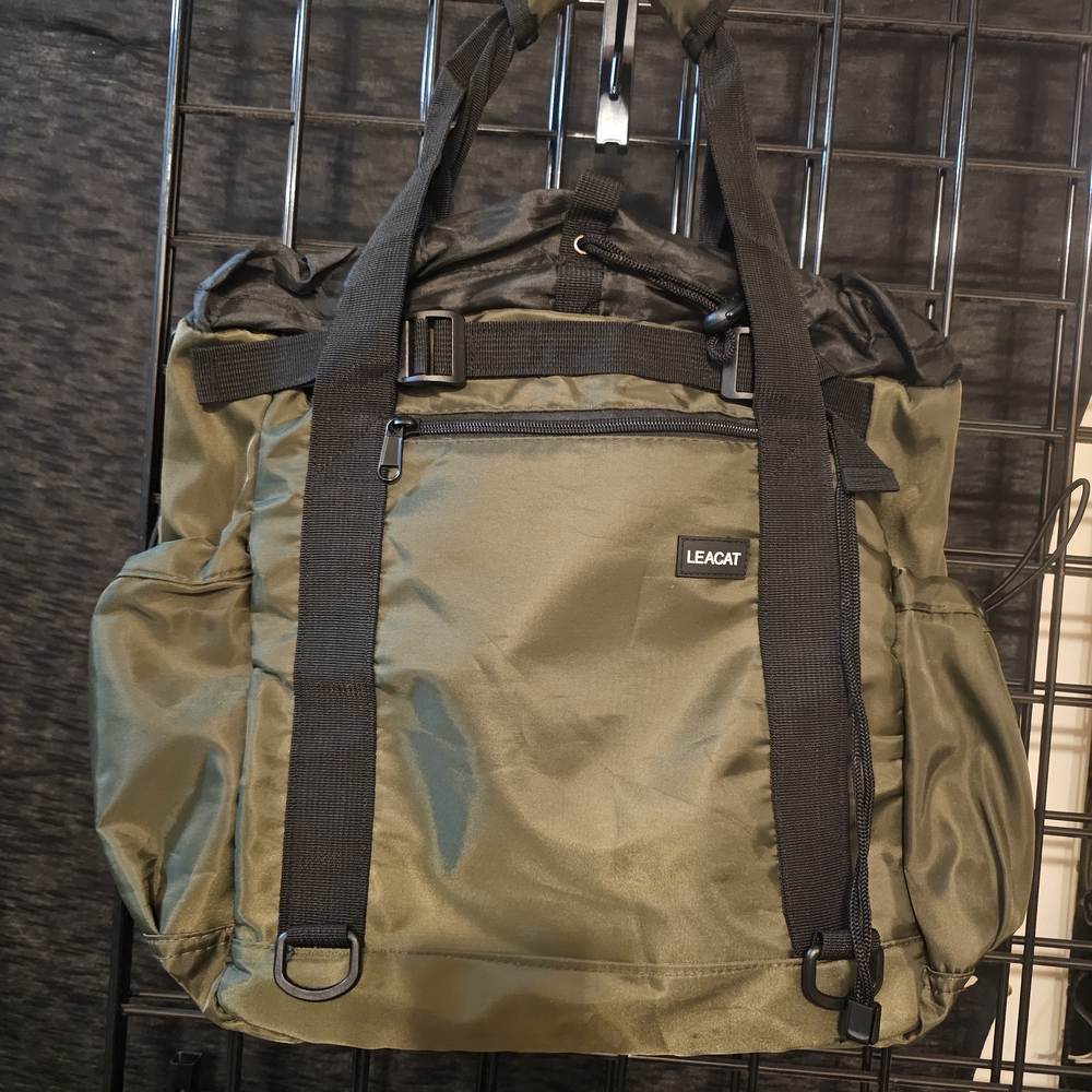 Legacy Khaki Green Shoulder Bag with Black Accents